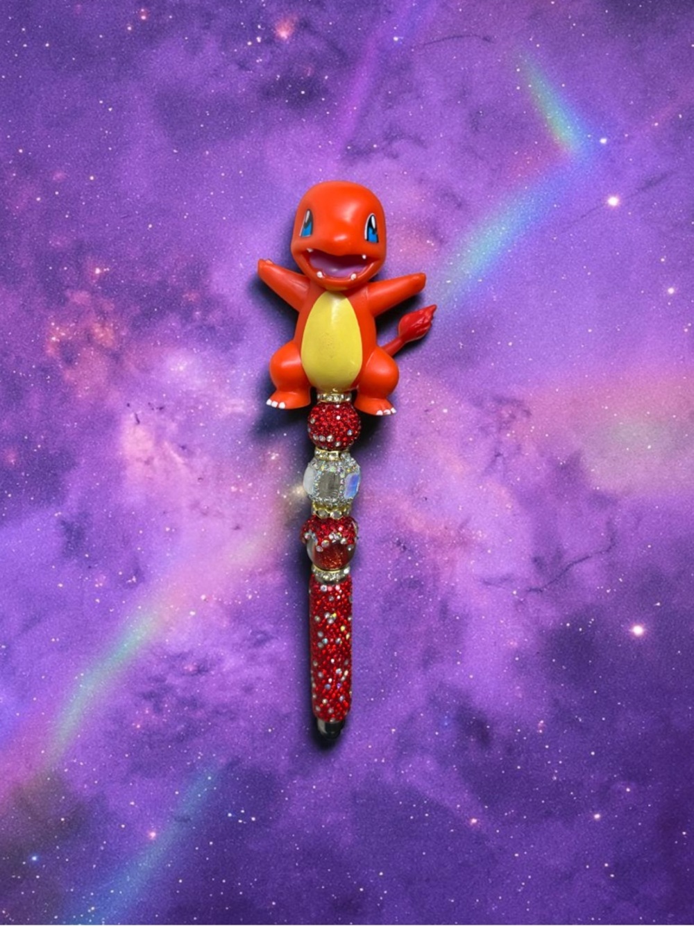 Red Orange Cartoon Charmander Pokemon Stylus